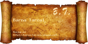 Barna Tarcal névjegykártya